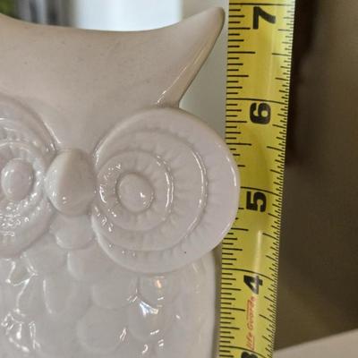 White Ceramic Owl