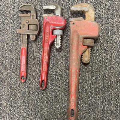 Lot of 6 Pipe Wrenches