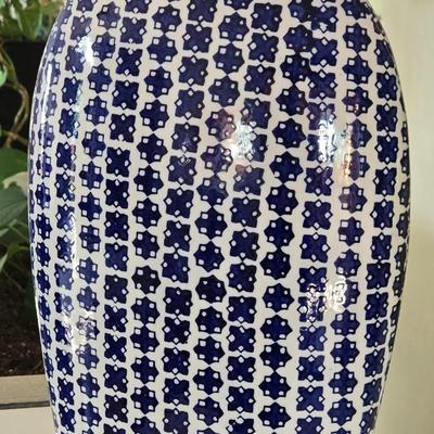 Blue & White Ceramic Vessel
