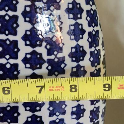 Blue & White Ceramic Vessel