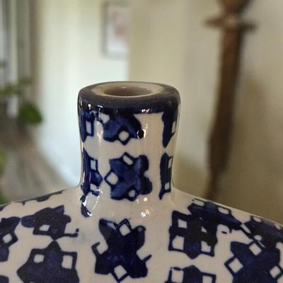 Blue & White Ceramic Vessel