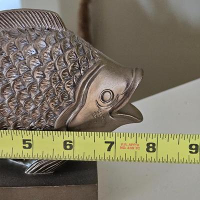 Golden Resin Fish Decor