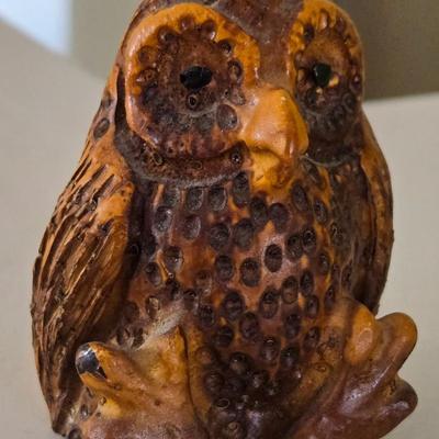 Carved Wood Owl