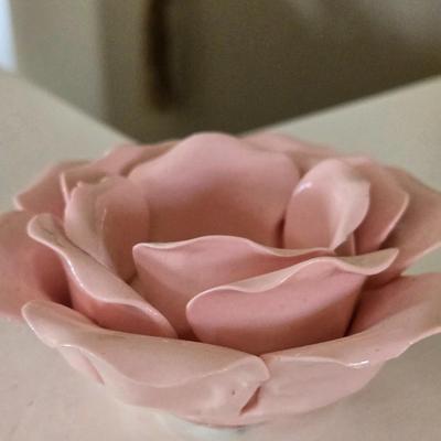 Pink Ceramic Flower Decor