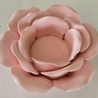 Pink Ceramic Flower Decor
