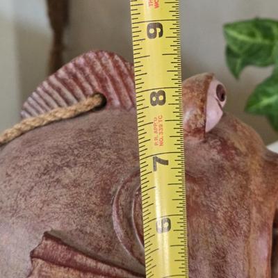 Carved Wood Fish Birdhouse