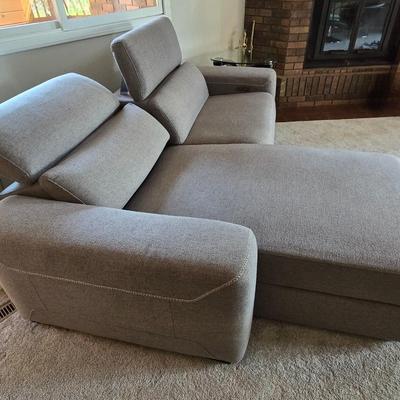 Gray Electric Recliner and Lounge Couch