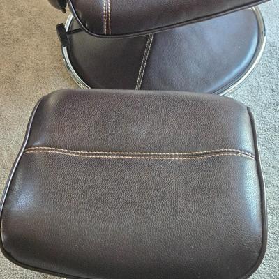 Leather Eames Style Chair & Ottoman #2