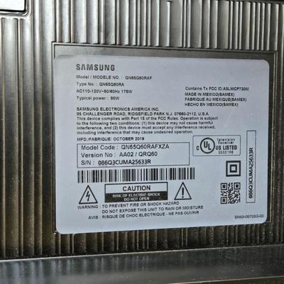 Samsung 65" Flat-screen TV with Sanus Mount