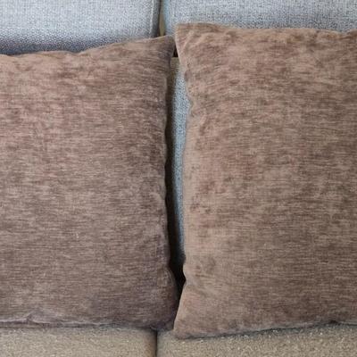(2) Brown Throw Pillows