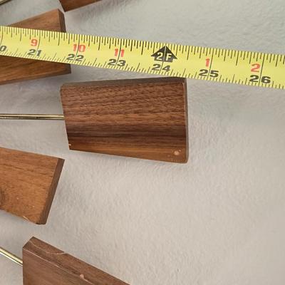 Mid Century Modern Seth Thomas Paddle Wood Sunburst Clock