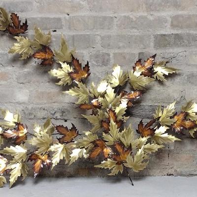 MCM Metal Leaves Wall Decor