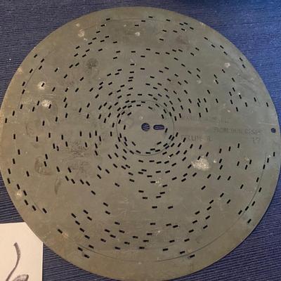 Vintage Regina Music Box Discs and Holder
