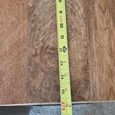 Mango Wood Side Table with a Drawer and Metal Base #1