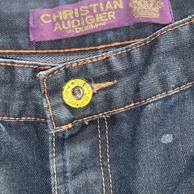 Vintage Christian Audigier Jeans, Paint Stains - Size 38X34