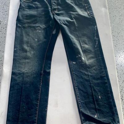 Vintage Christian Audigier Jeans, Paint Stains - Size 38X34