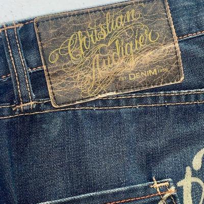Vintage Christian Audigier Jeans, Paint Stains - Size 38X34