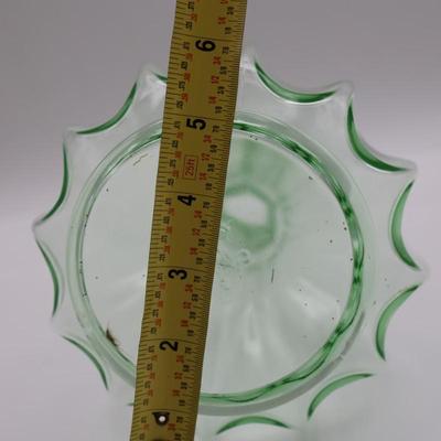 Tiara Decanter Chantilly Green and (2) Glasses