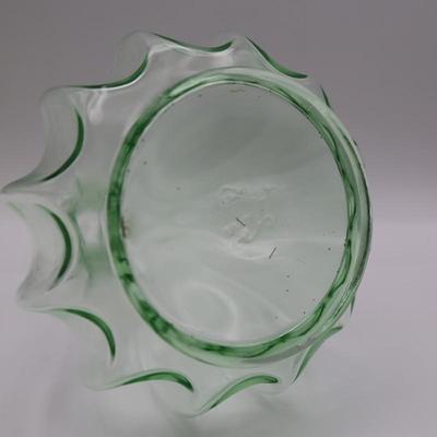 Tiara Decanter Chantilly Green and (2) Glasses