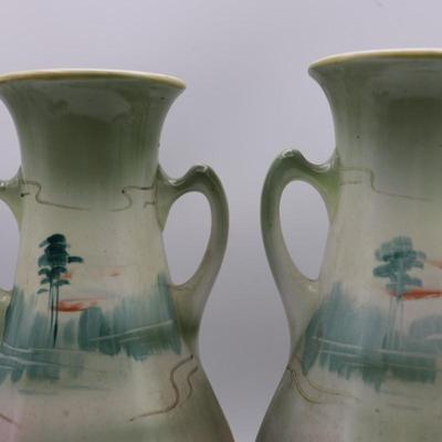 NIPPON Hand Painted Vases (2)
