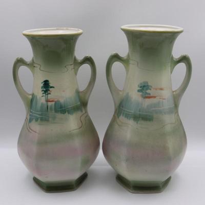 NIPPON Hand Painted Vases (2)