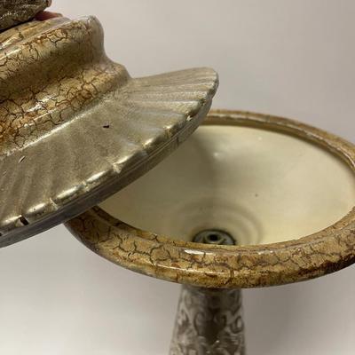 Decorative Vessel with Lid Featuring Fish Finial