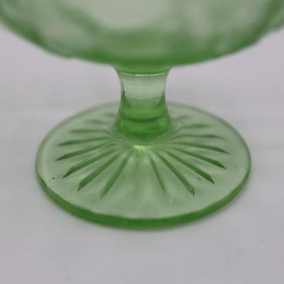 ANCHOR HOCKING Uranium Sherbet Glass Dishes (9)