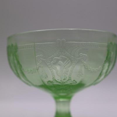 ANCHOR HOCKING Uranium Sherbet Glass Dishes (9)