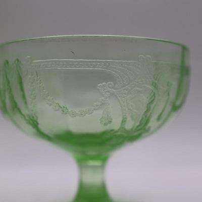 ANCHOR HOCKING Uranium Sherbet Glass Dishes (9)