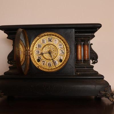 Antique Ornate Mantle Clock - Wm. L. Gilbert Clock Co. 1896 (See Description)