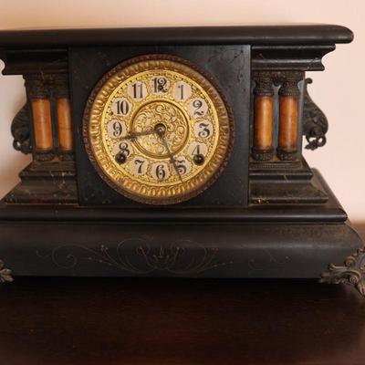 Antique Ornate Mantle Clock - Wm. L. Gilbert Clock Co. 1896 (See Description)