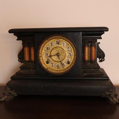 Antique Ornate Mantle Clock - Wm. L. Gilbert Clock Co. 1896 (See Description)