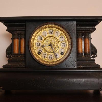 Antique Ornate Mantle Clock - Wm. L. Gilbert Clock Co. 1896 (See Description)