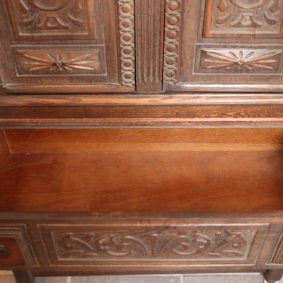 Antique Carved Cabinet (See Description)