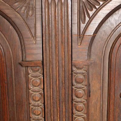 Antique Carved Cabinet (See Description)
