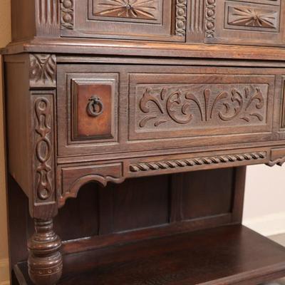 Antique Carved Cabinet (See Description)