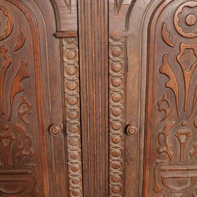 Antique Carved Cabinet (See Description)