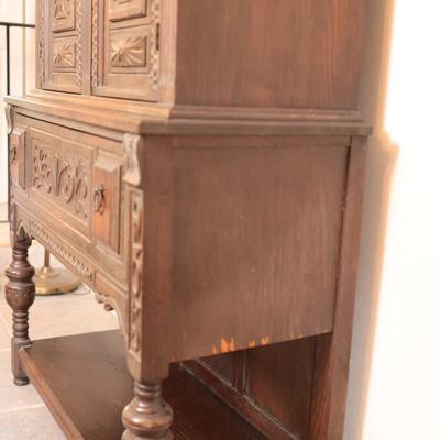 Antique Carved Cabinet (See Description)