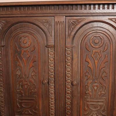 Antique Carved Cabinet (See Description)