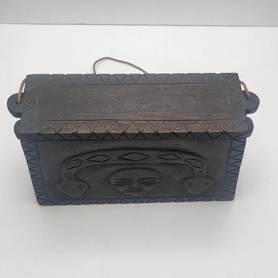 Vintage Seibu Ebony Wooden Box & Nantucket Rattan Purse