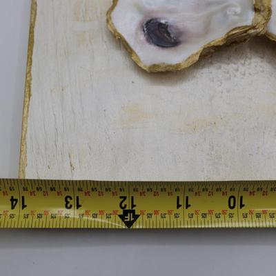 Oyster Cross on Canvas & Wood - New