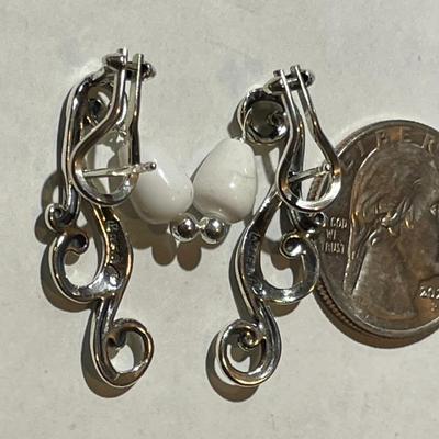 Vintage Sterling Silver Ear Lobe Cover French Back Earrings in New Never Worn Condition as Pictured.