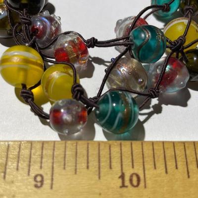 Marble Bead 18" Fashion Necklace w/Matching Earrings in New Never Worn Condition.