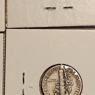 6 Silver Mercury Dime