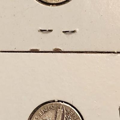 6 Silver Mercury Dime