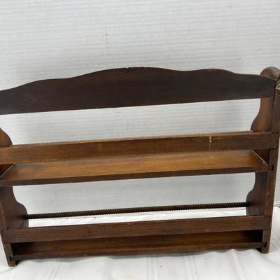 MCM Oak wall hanging Double spice rack