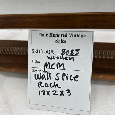 MCM Oak wall hanging Double spice rack