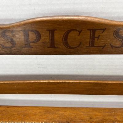 MCM Oak wall hanging Double spice rack