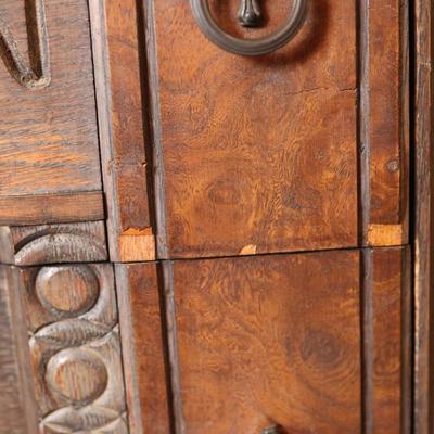 Antique Carved Oak Buffet (See Description)