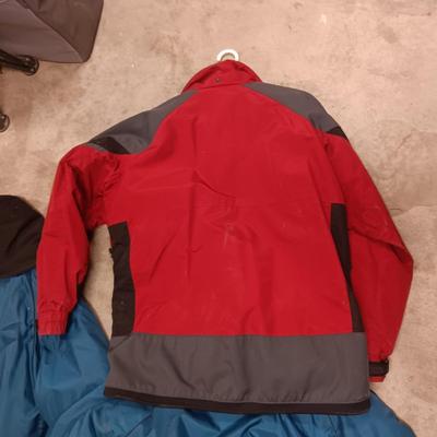 HIS AND HERS WALLS HOODED JACKETS (L) AND A COLUMBIA COAT (L)